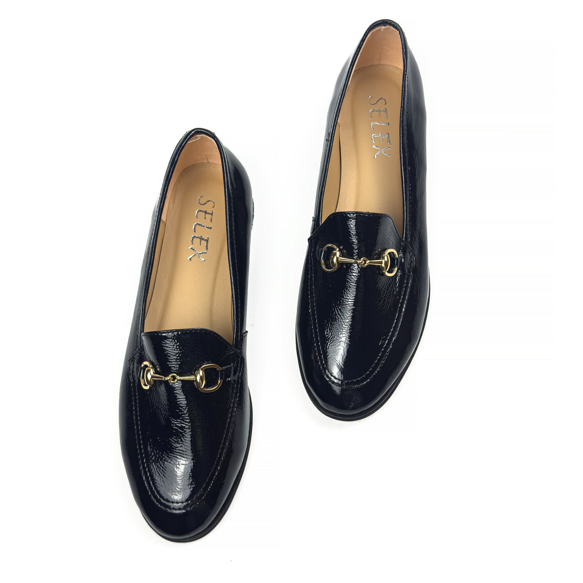 Mocassins Classiques pour Femme en Vrai Cuir Verni