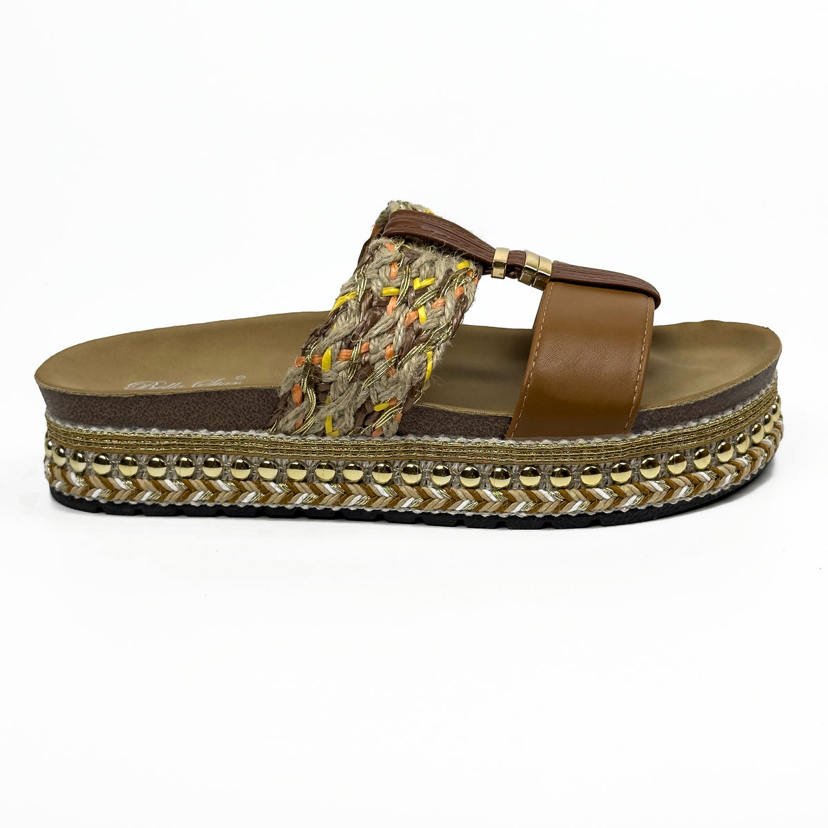 Sandales Mules à Plateforme Style Bohème Chic