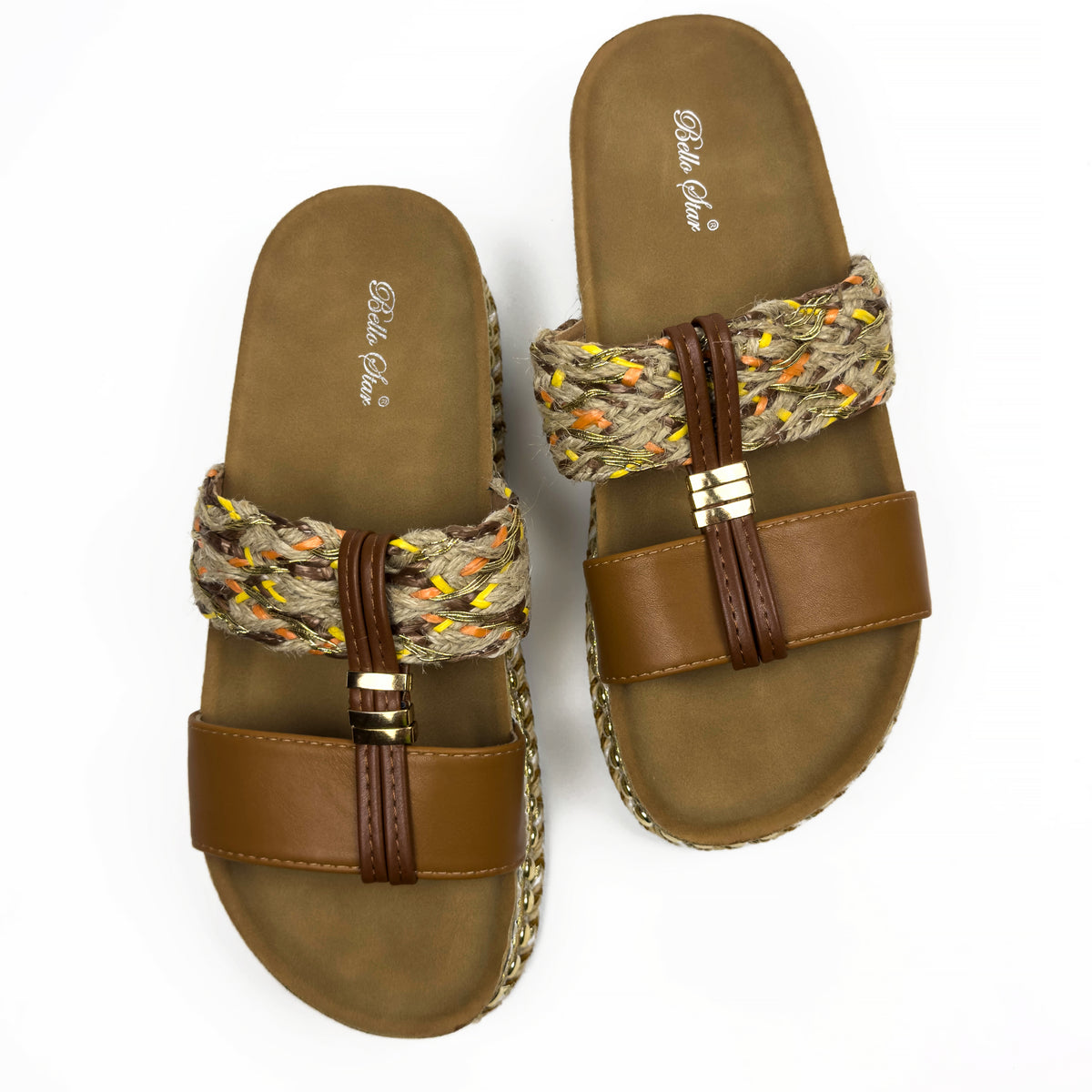 Sandales Mules à Plateforme Style Bohème Chic