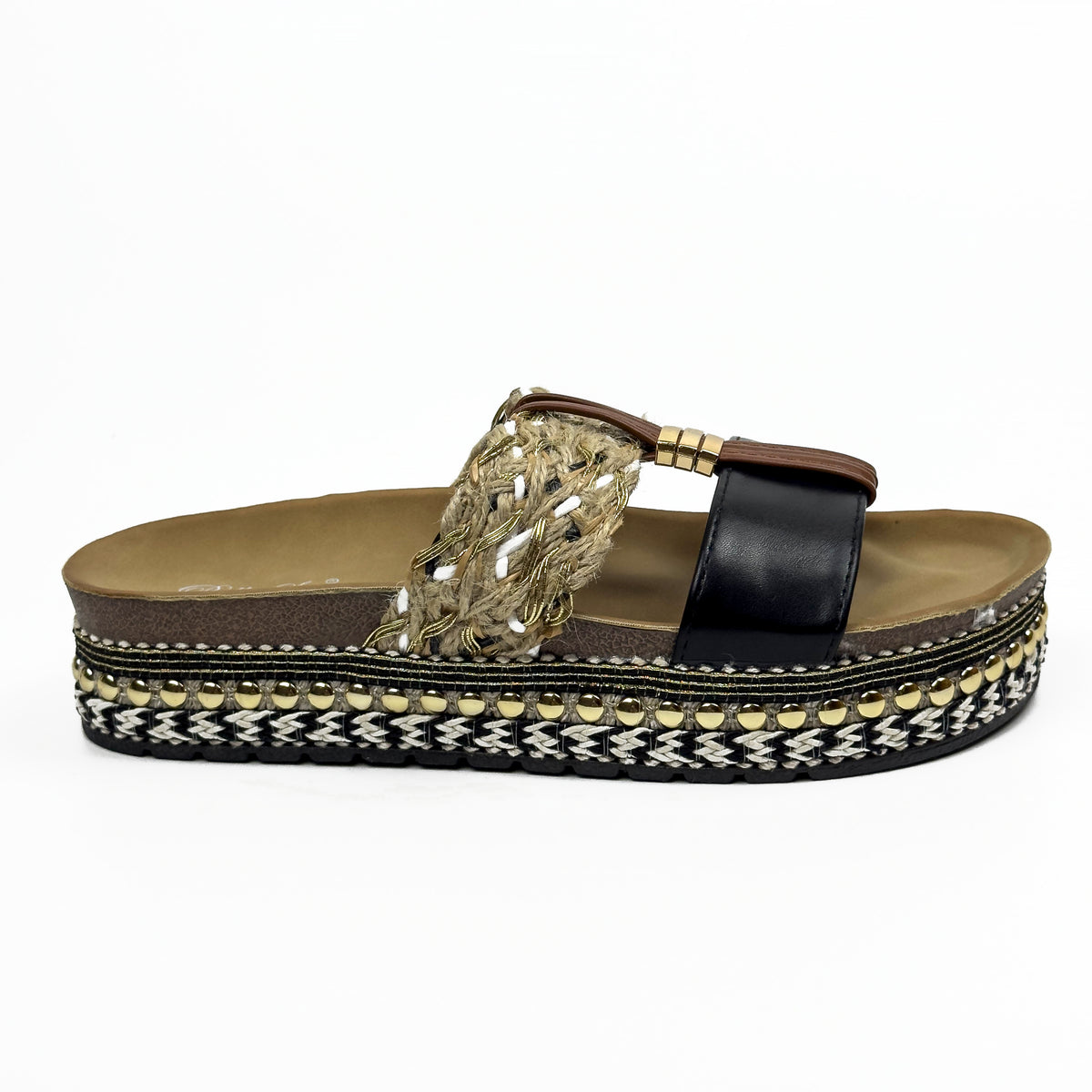 Sandales Mules à Plateforme Style Bohème Chic