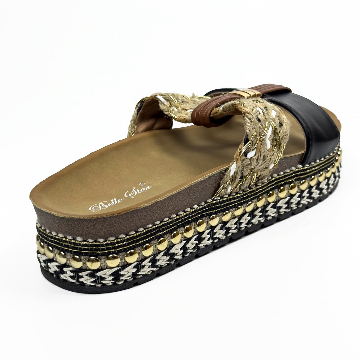Sandales Mules à Plateforme Style Bohème Chic