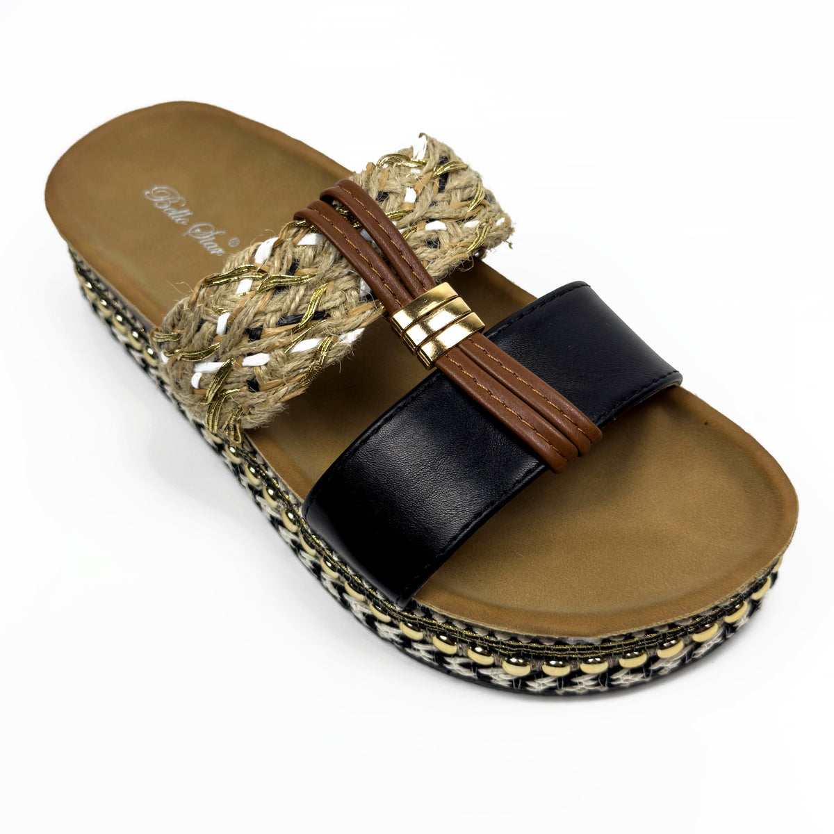 Sandales Mules à Plateforme Style Bohème Chic