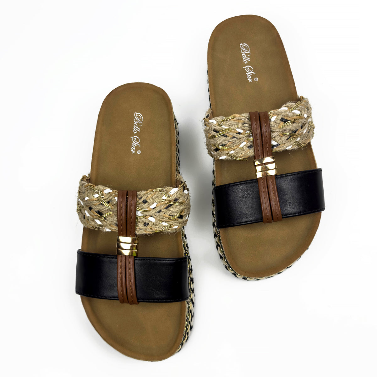 Sandales Mules à Plateforme Style Bohème Chic