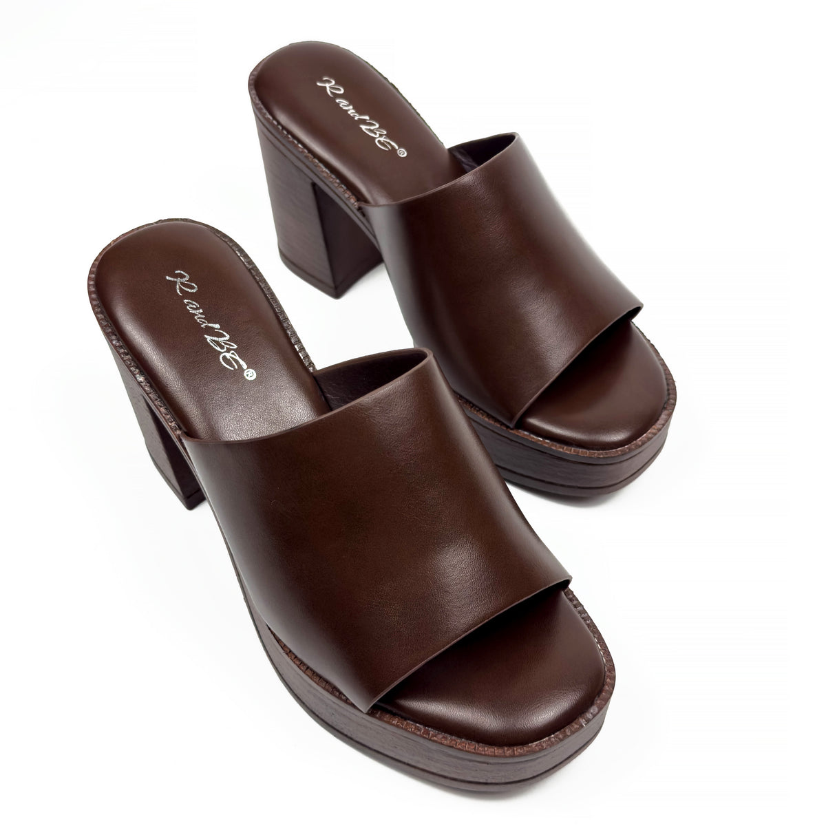 Sandales Mules à Talon Haut et Plateforme