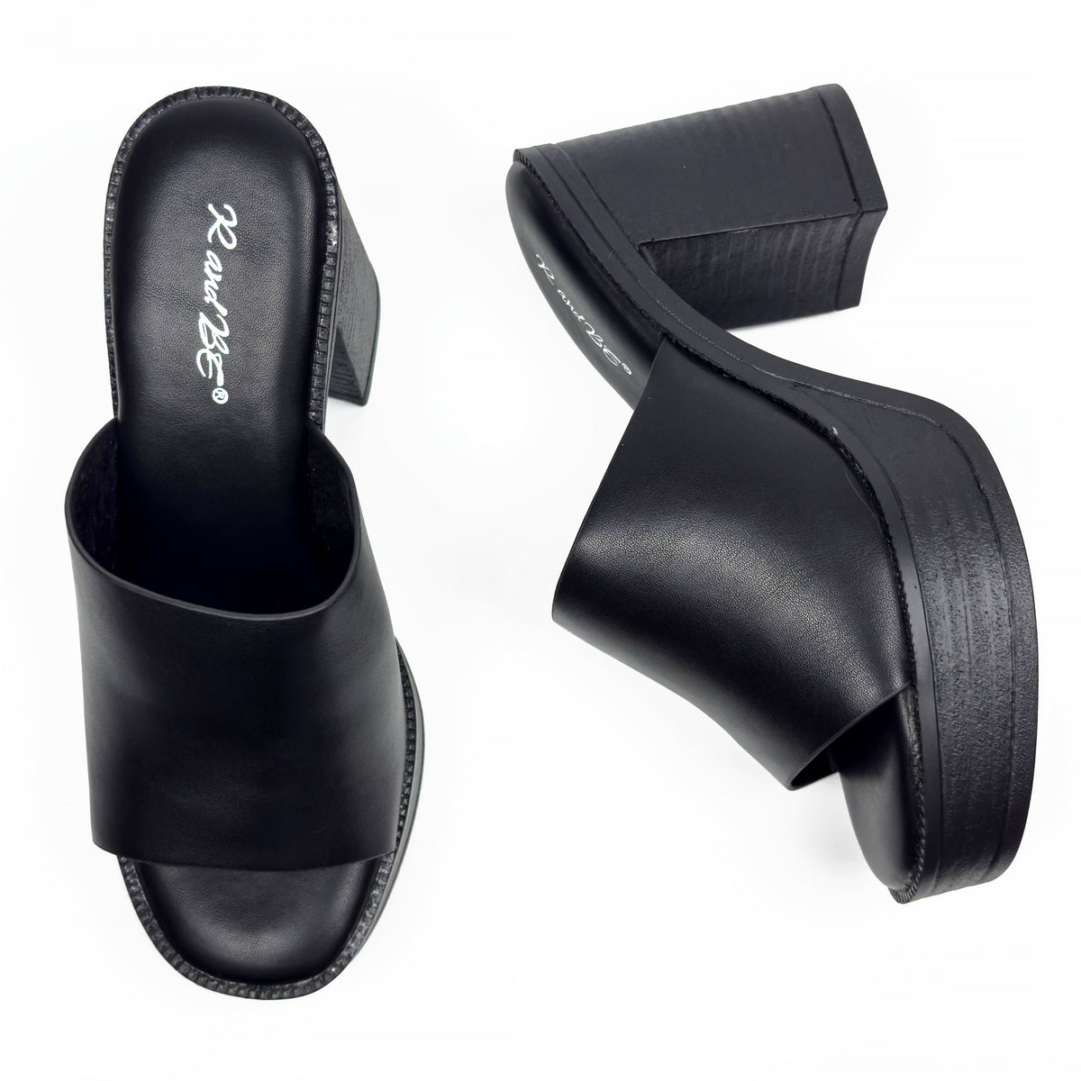 Sandales Mules à Talon Haut et Plateforme