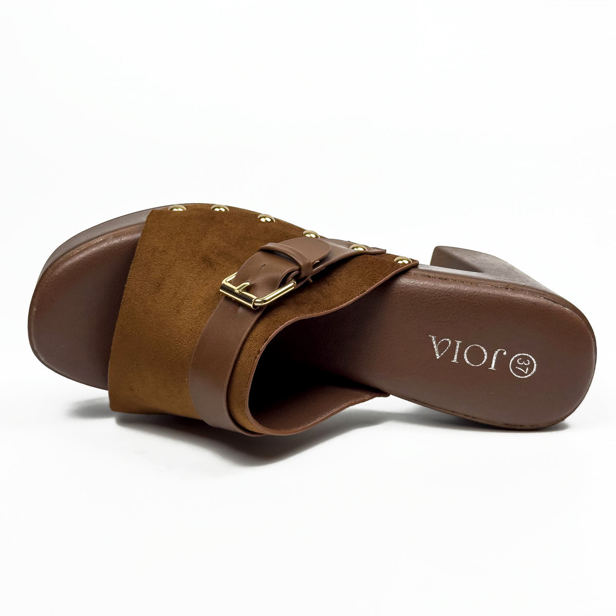 Sandales Mules à Talon Style Sabot Vintage