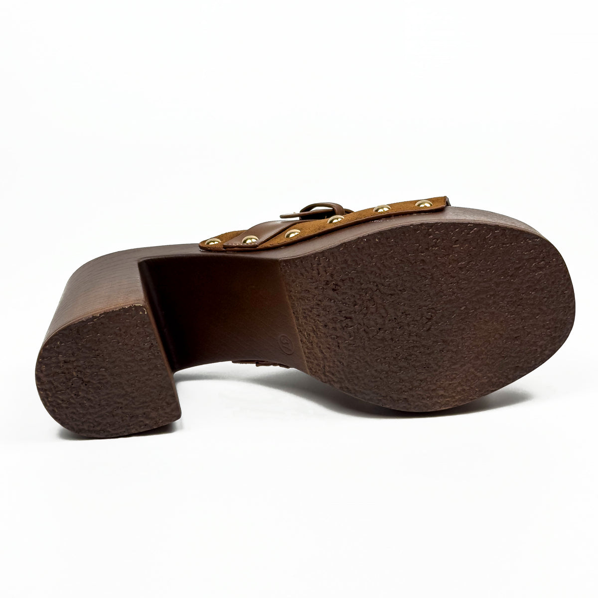 Sandales Mules à Talon Style Sabot Vintage