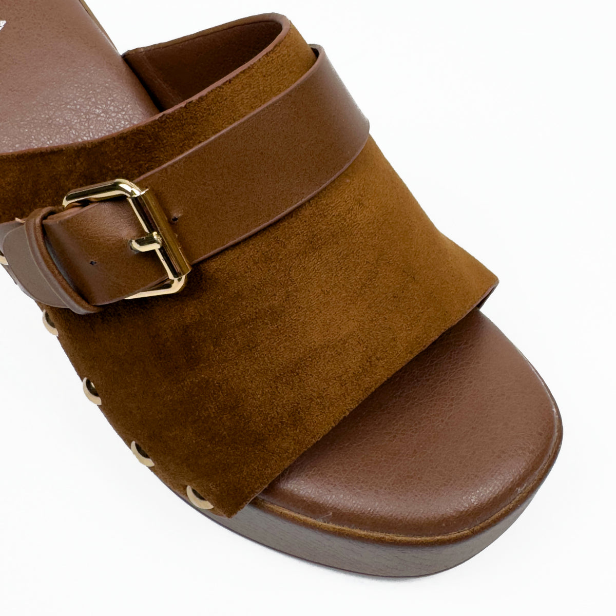 Sandales Mules à Talon Style Sabot Vintage