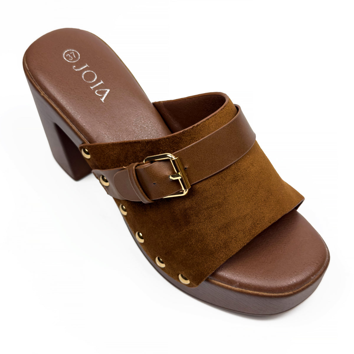 Sandales Mules à Talon Style Sabot Vintage