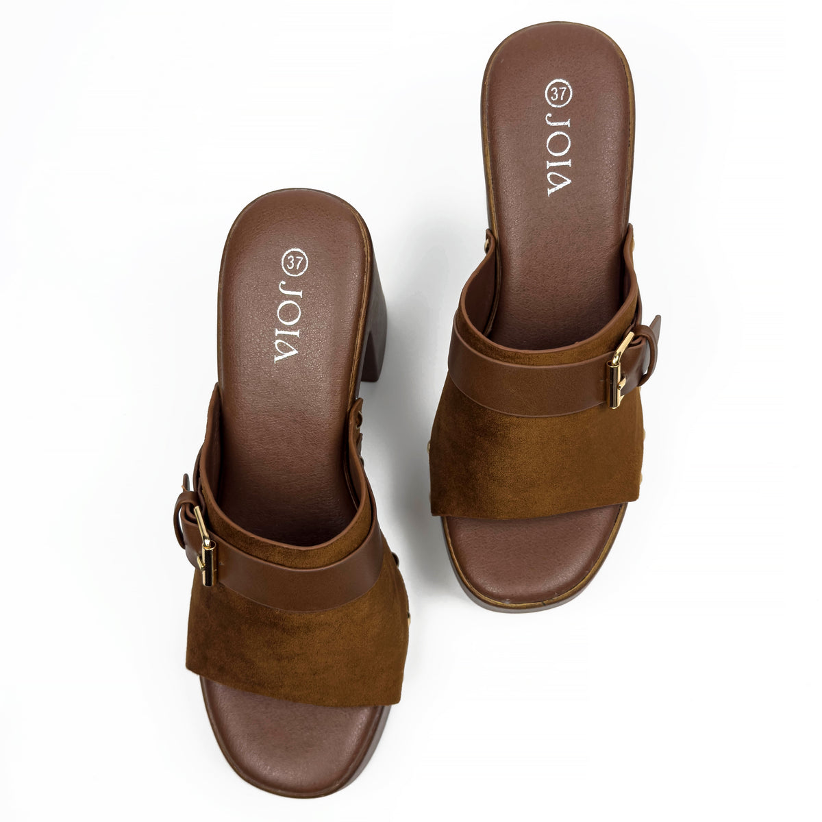 Sandales Mules à Talon Style Sabot Vintage