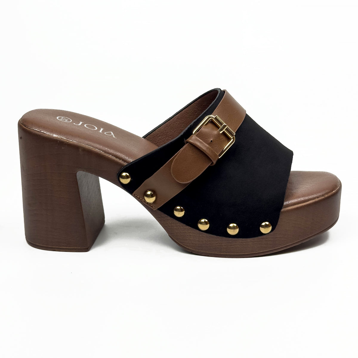 Sandales Mules à Talon Style Sabot Vintage