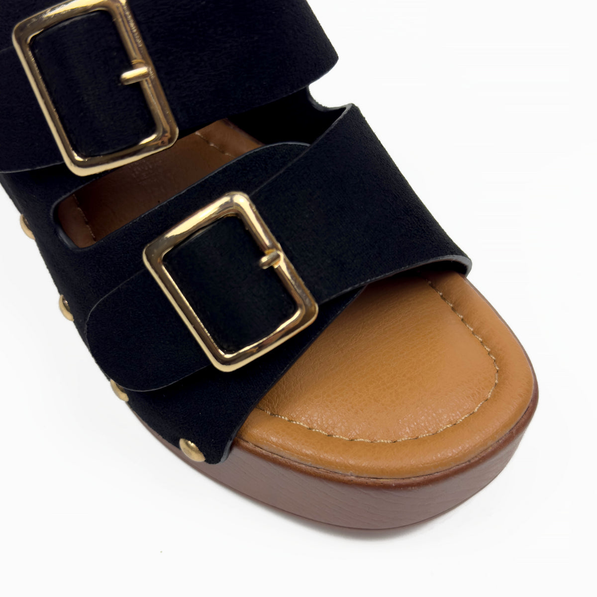Sandales à Talon Style Sabot Vintage