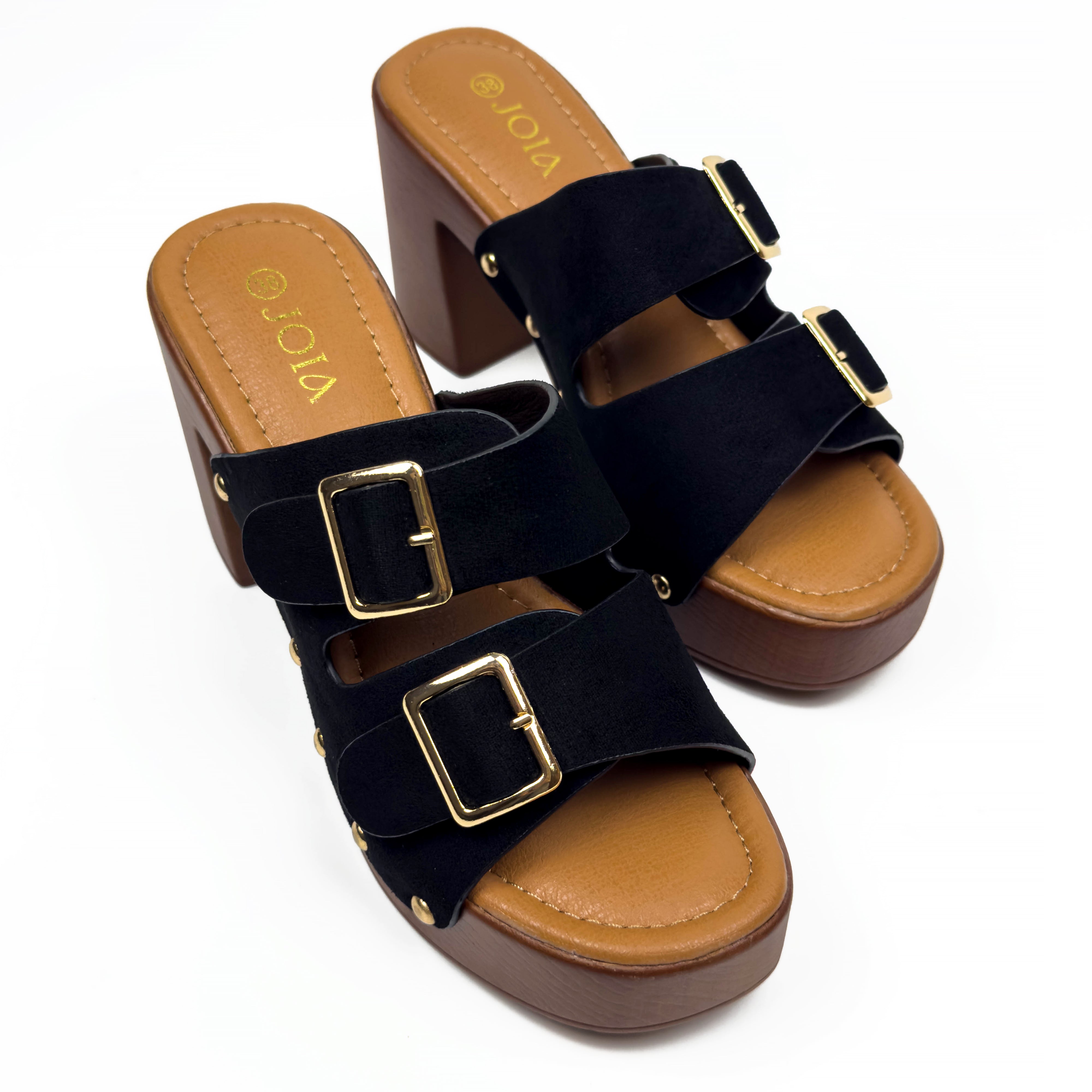 Sandales à Talon Style Sabot Vintage