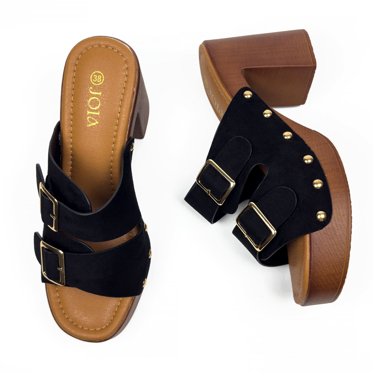 Sandales à Talon Style Sabot Vintage