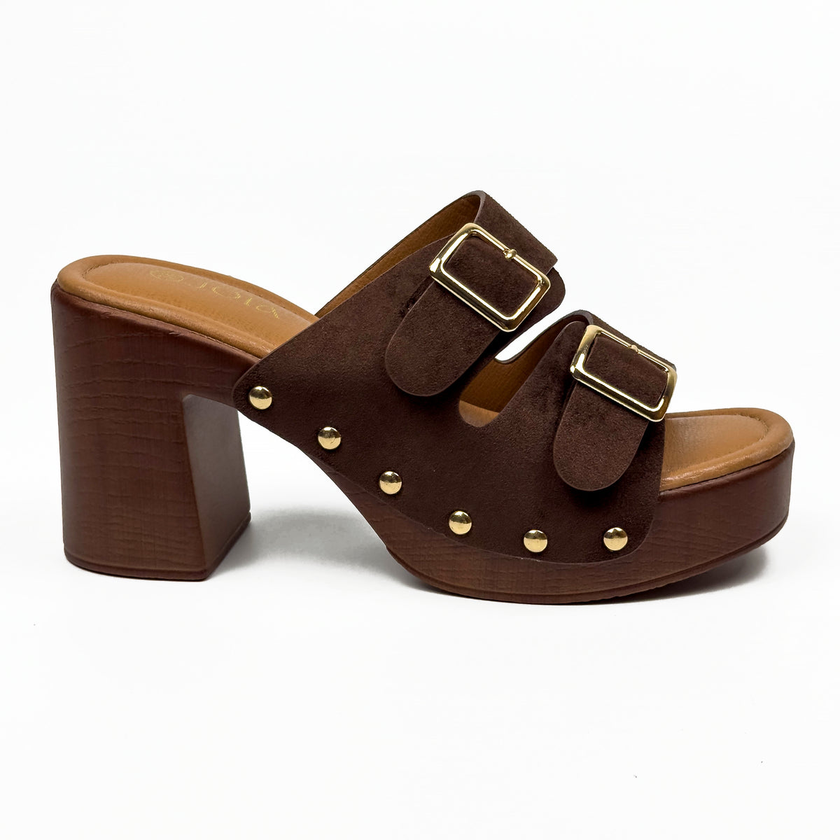 Sandales à Talon Style Sabot Vintage
