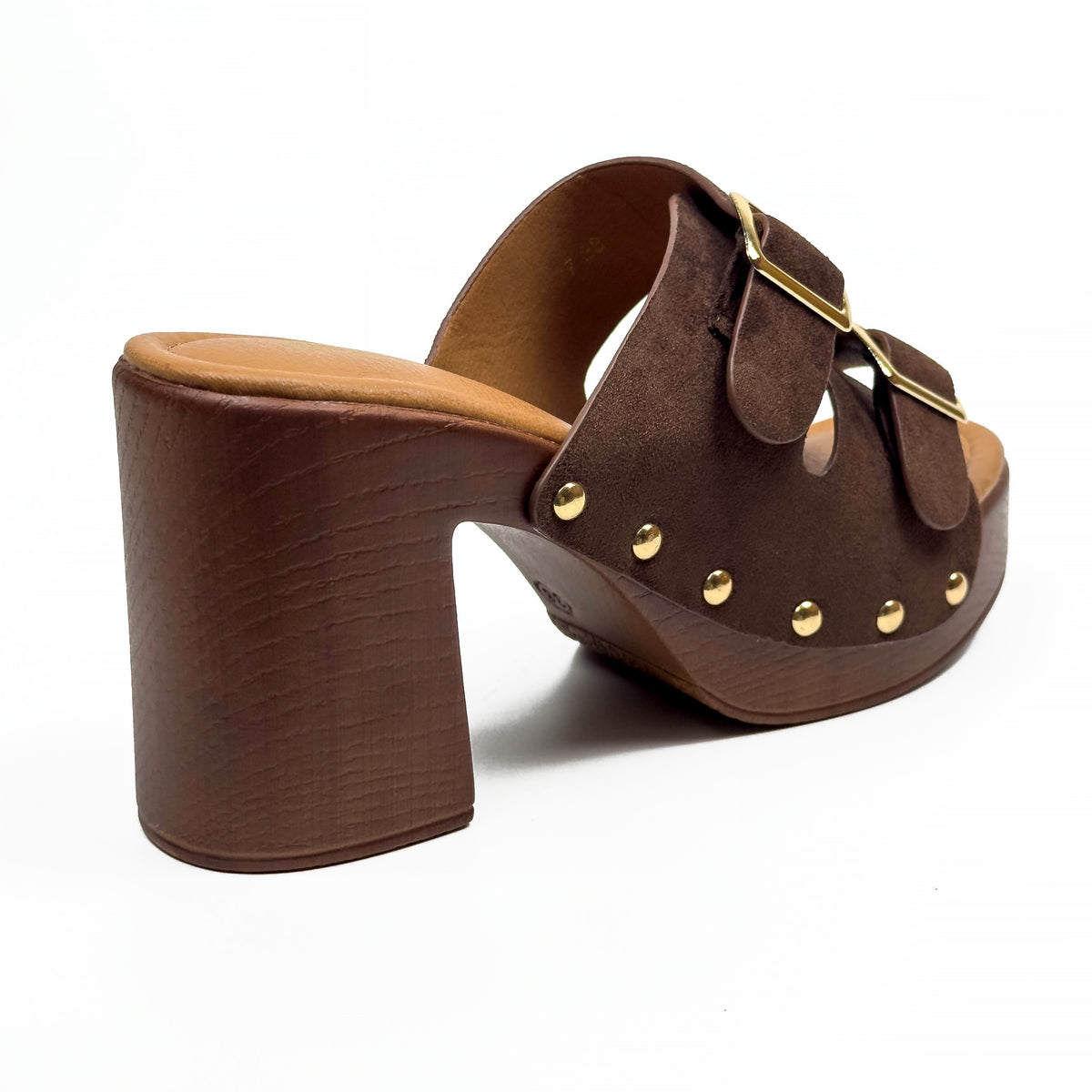 Sandales à Talon Style Sabot Vintage