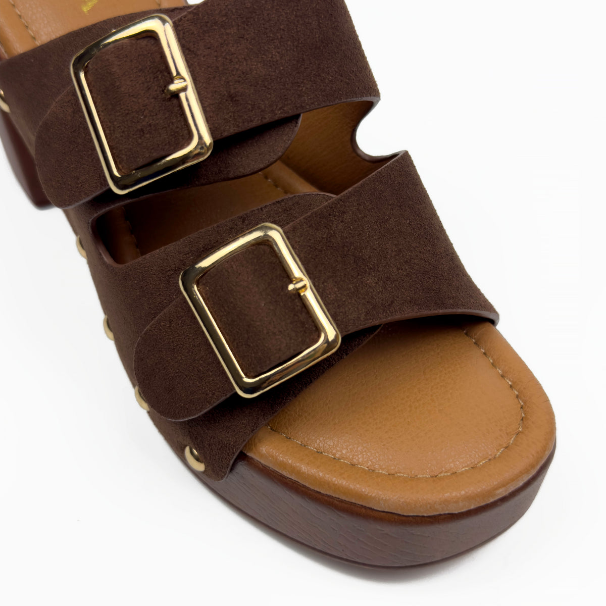 Sandales à Talon Style Sabot Vintage