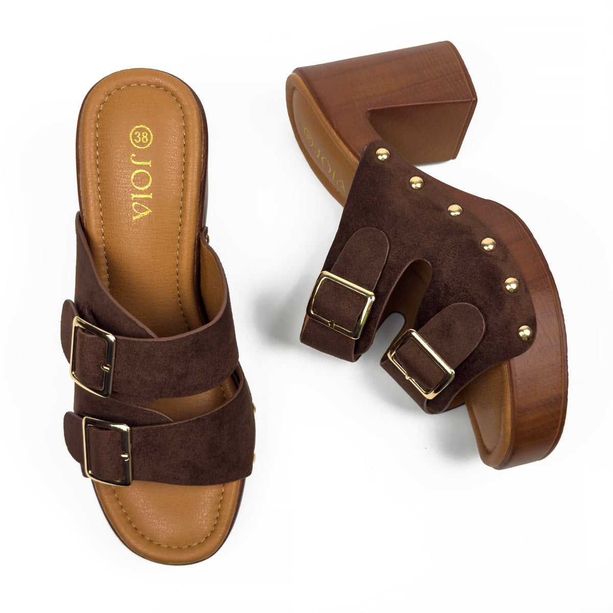 Sandales à Talon Style Sabot Vintage