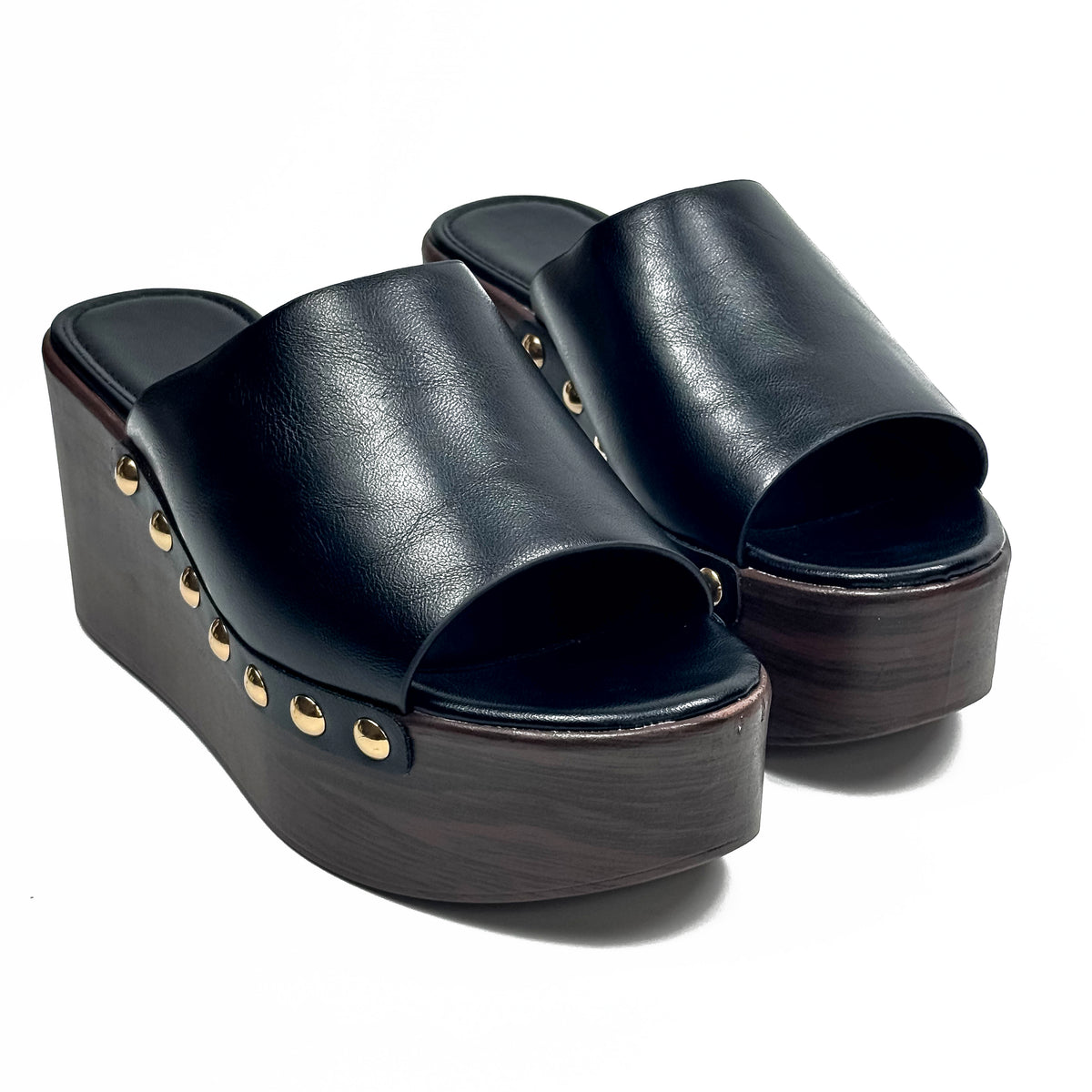 Mules Compensées Style Sabot