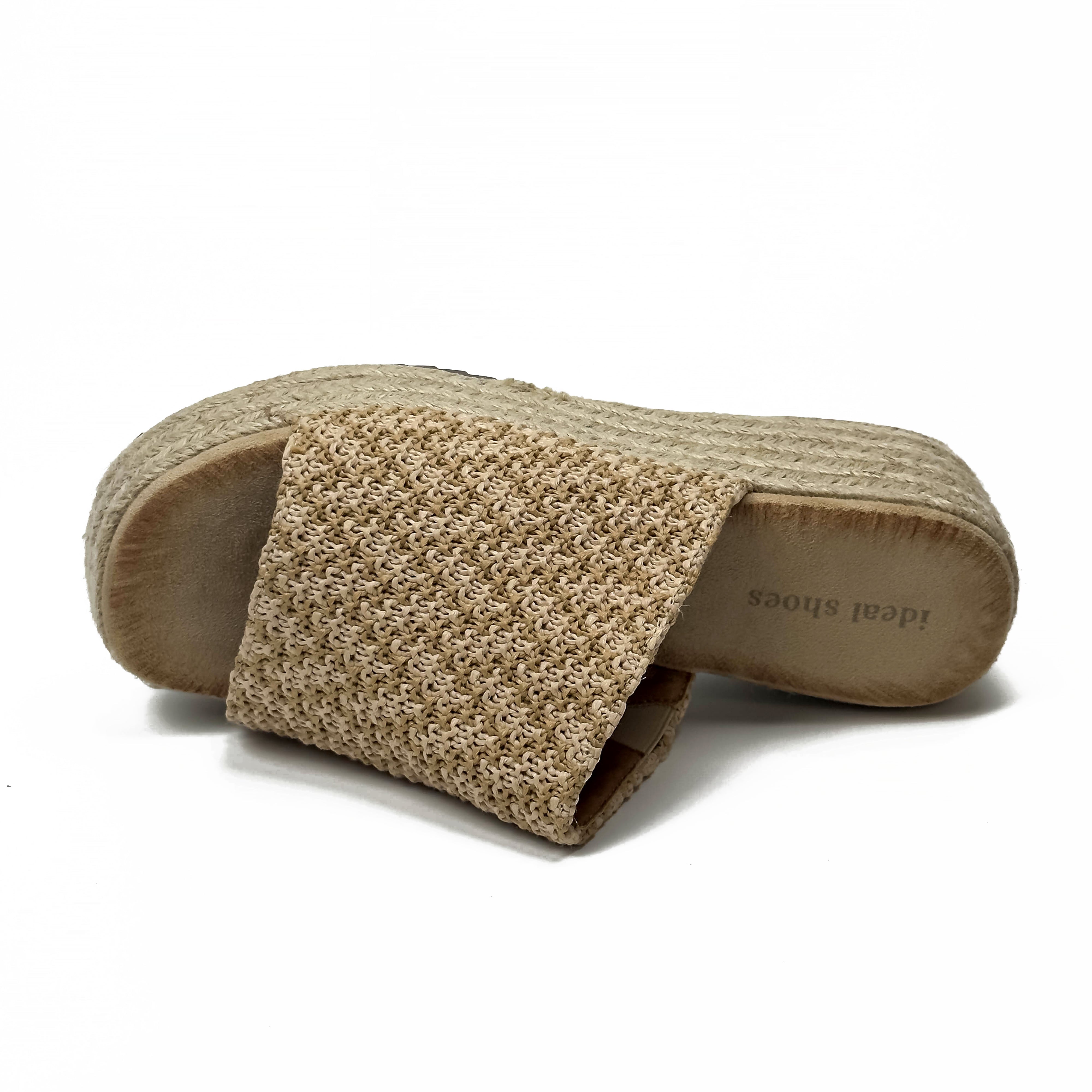Sandales Compensées Style Espadrille