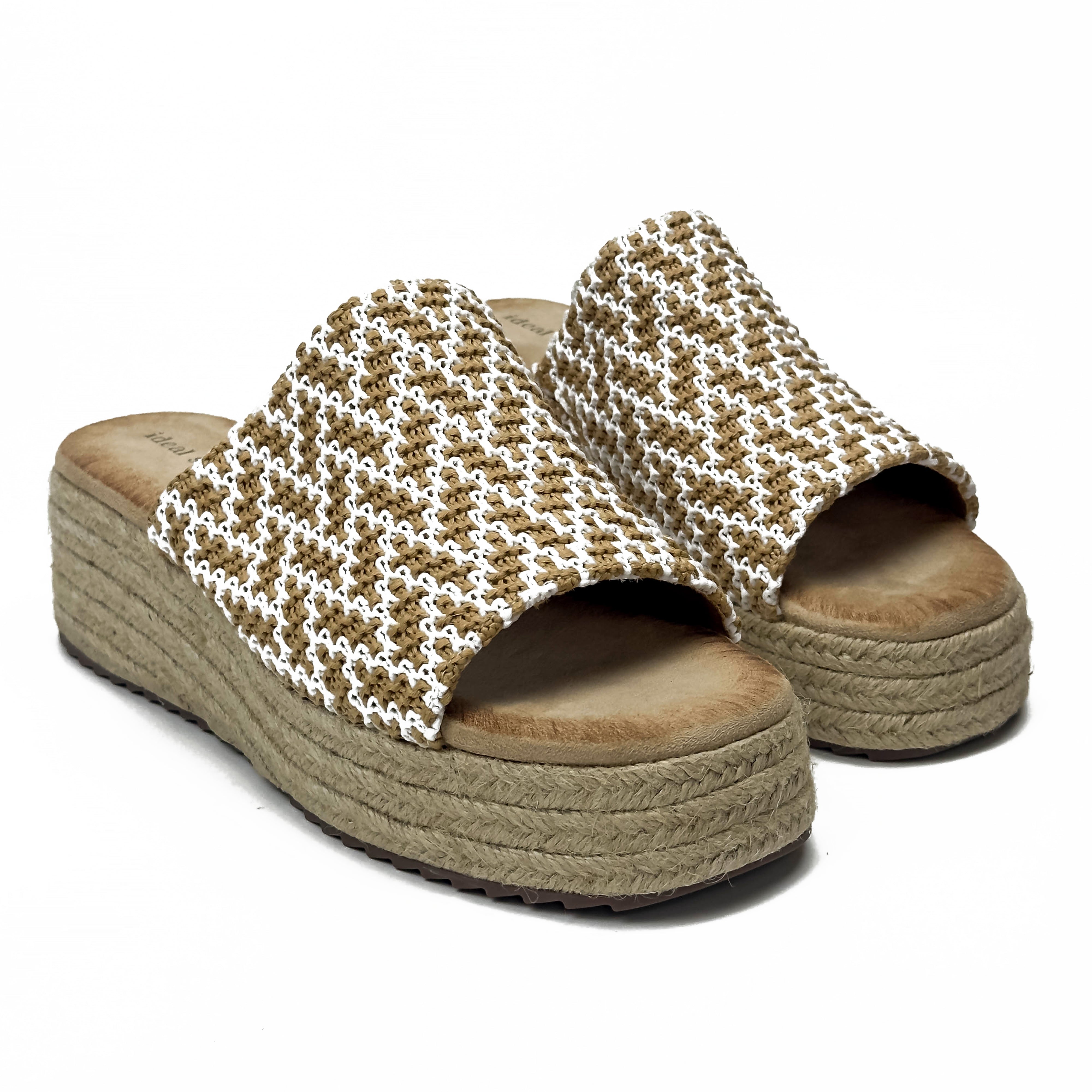 Sandales Compensées Style Espadrille