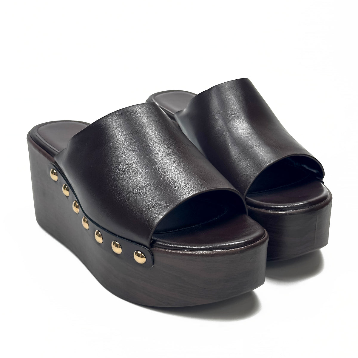 Mules Compensées Style Sabot