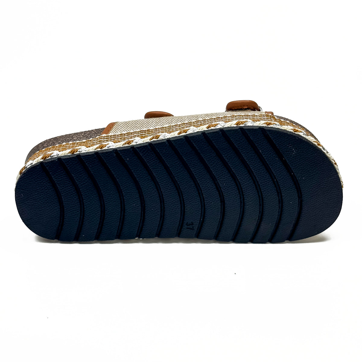 Sandales Plates Plateformes Boho Chic en Toile Tressée & Bords Tressés Argentés