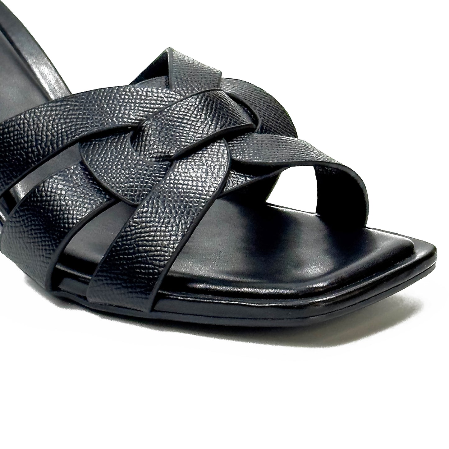 Sandales à Talon en Synthétique Texturé