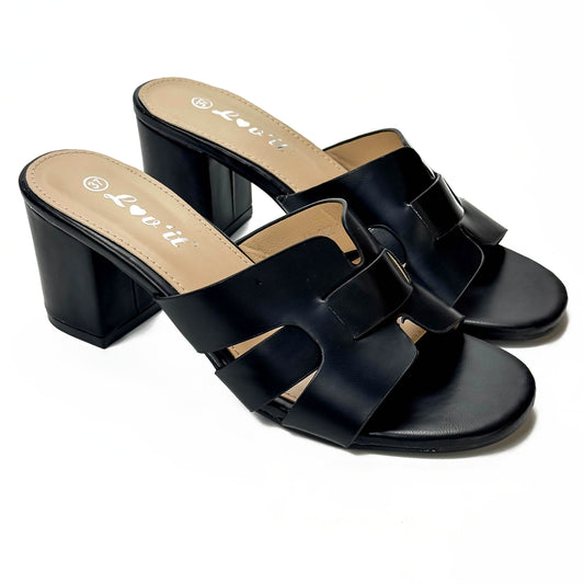 Sandales Mules à Talon Épais