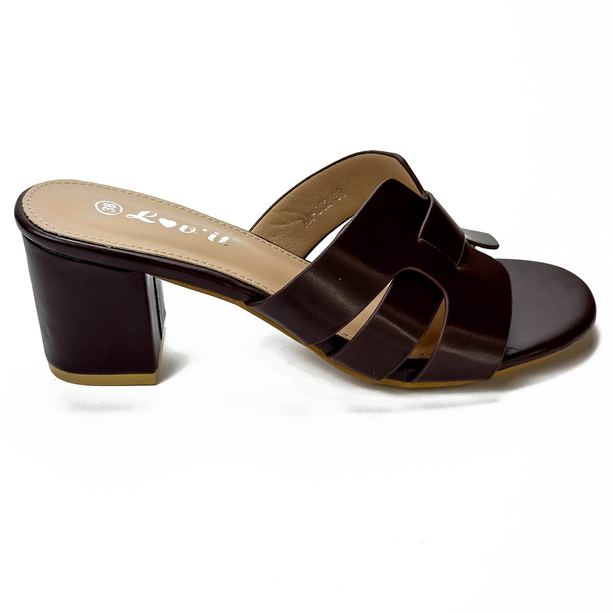 Sandales Mules à Talon Épais