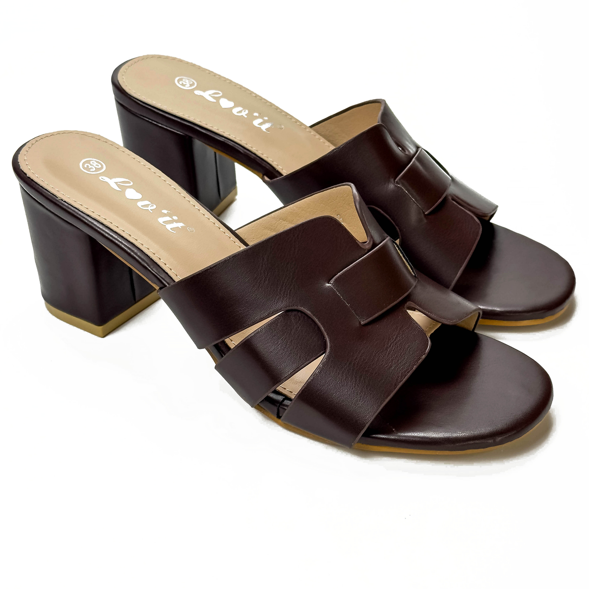 Sandales Mules à Talon Épais