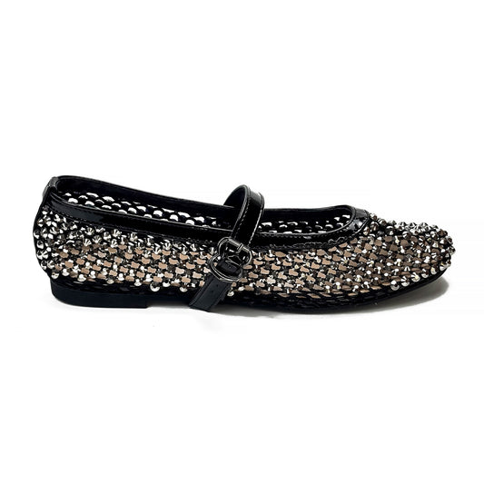 Ballerines Mary Jane à Strass