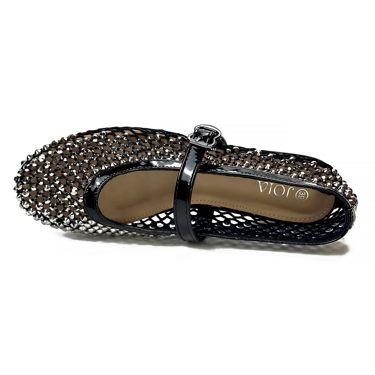 Ballerines Mary Jane à Strass