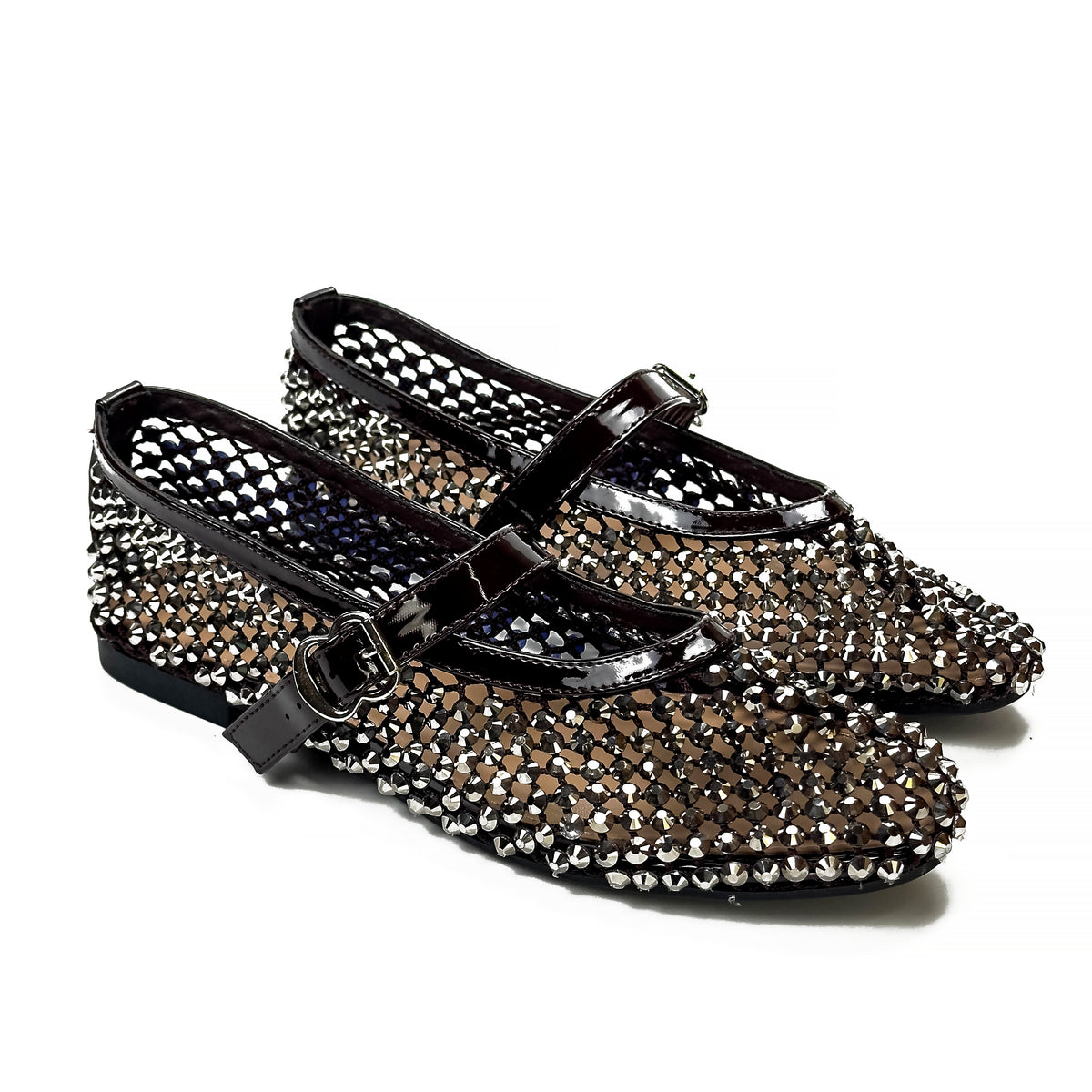 Ballerines Mary Jane à Strass