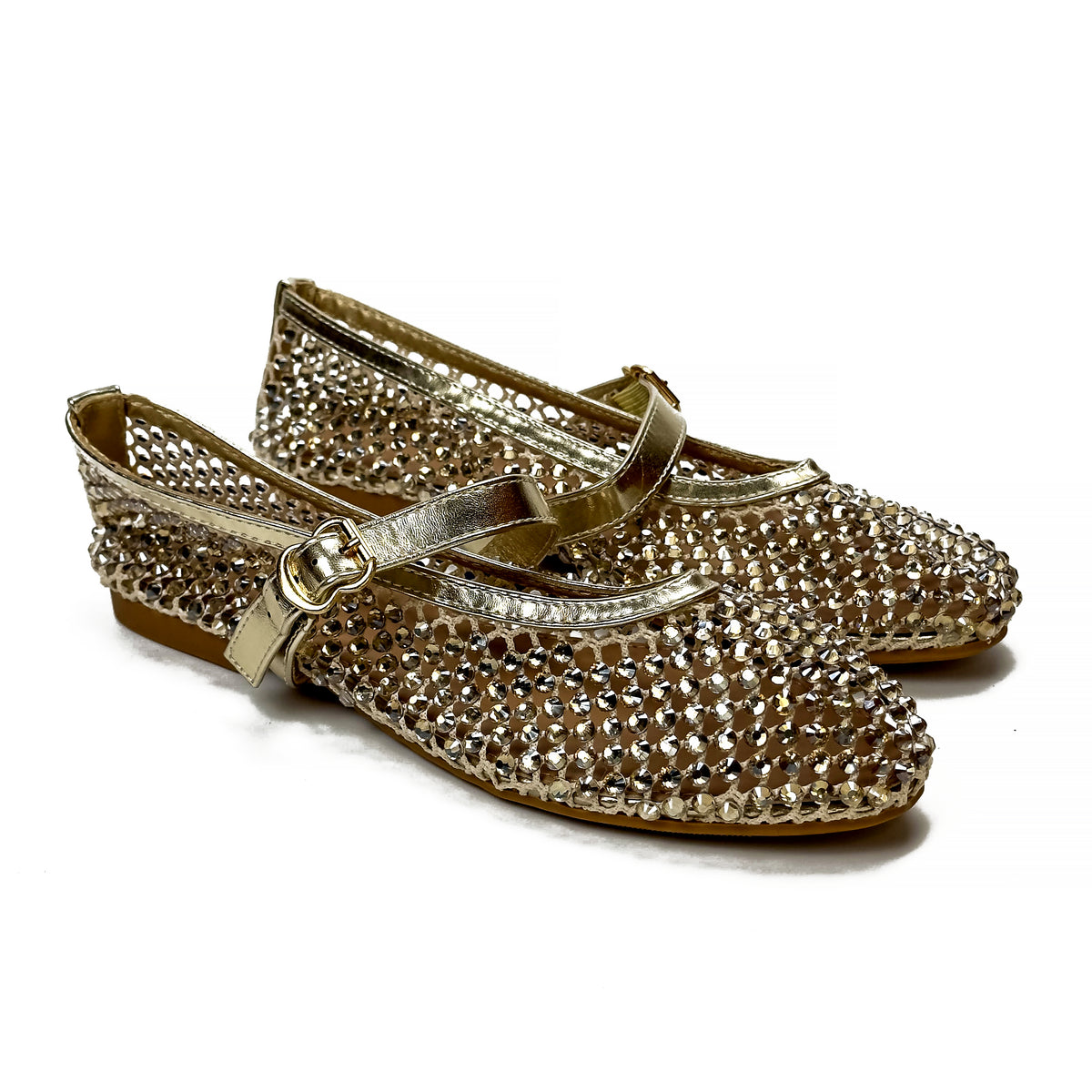 Ballerines Mary Jane à Strass