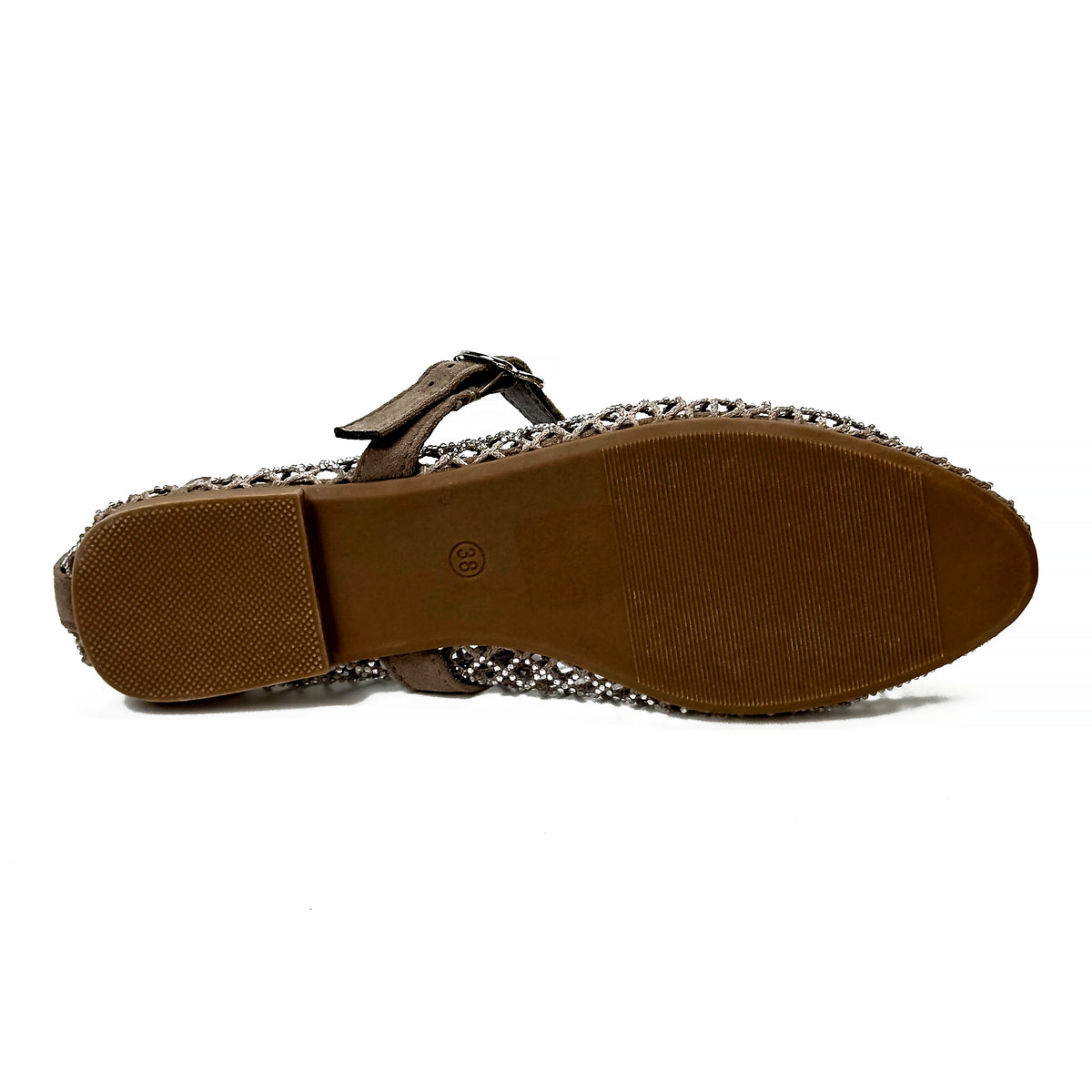 Ballerines Mary Jane en Mesh à Strass