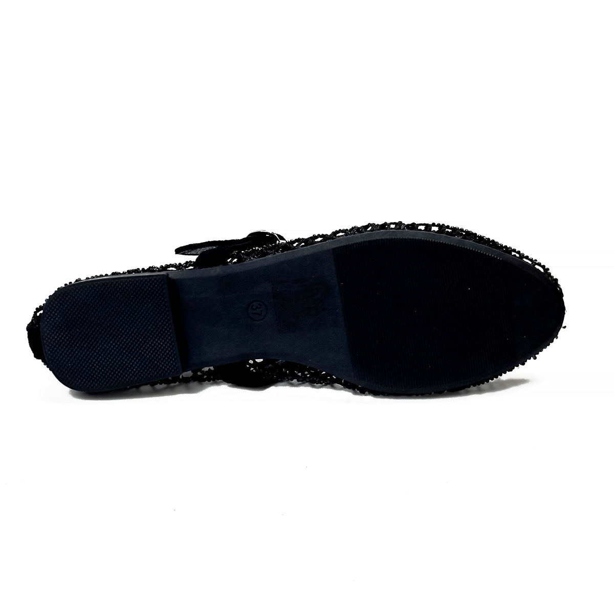 Ballerines Mary Jane en Mesh à Strass