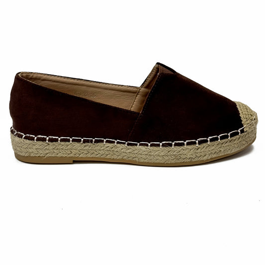 Espadrilles Plates Femmes en Suédine & Jute Tressé