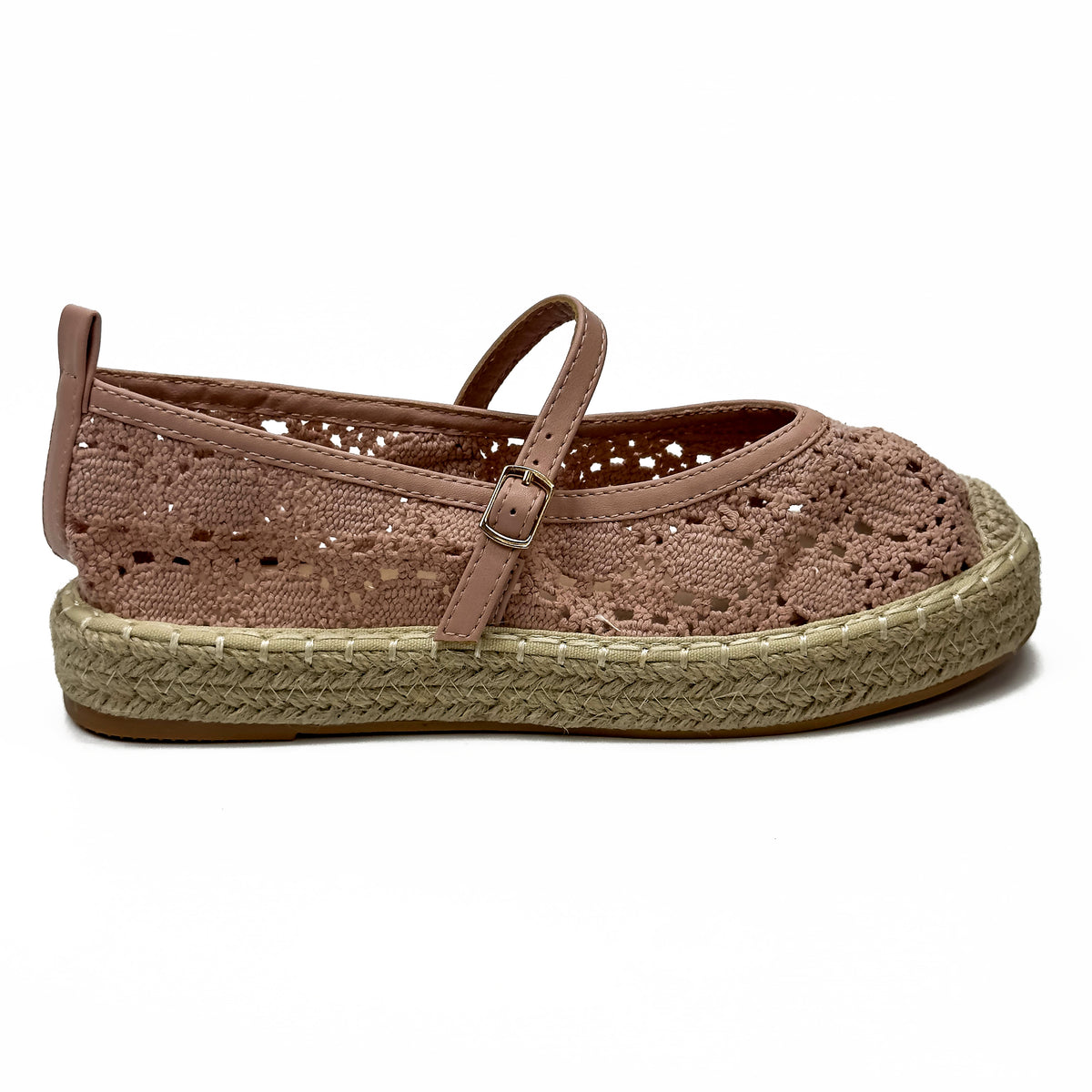 Espadrilles Ballerines Style Mary Jane en Crochet Crocheté