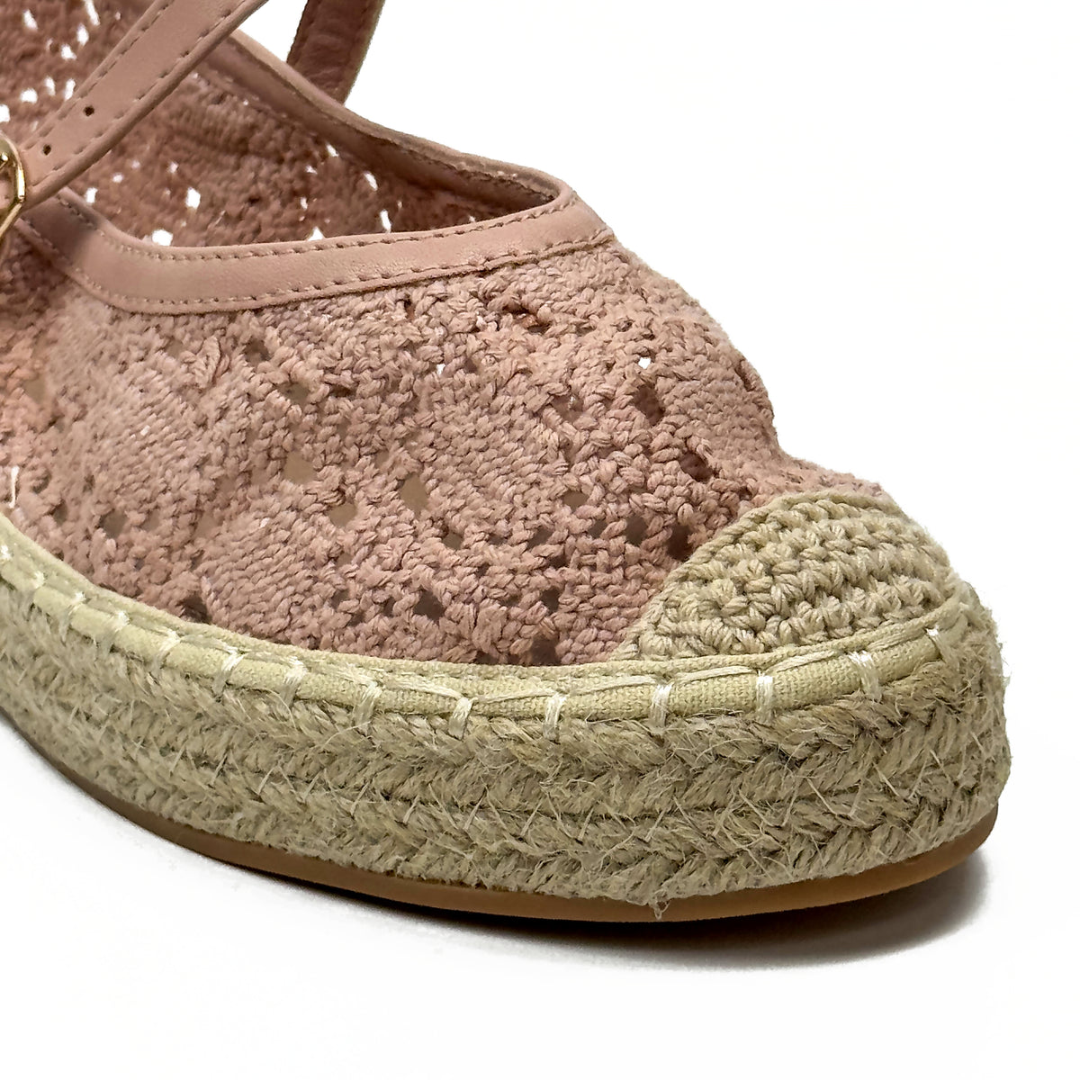 Espadrilles Ballerines Style Mary Jane en Crochet Crocheté