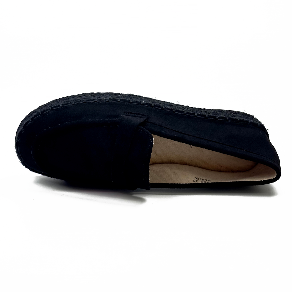 Espadrilles Mocassins en Suédine Noir