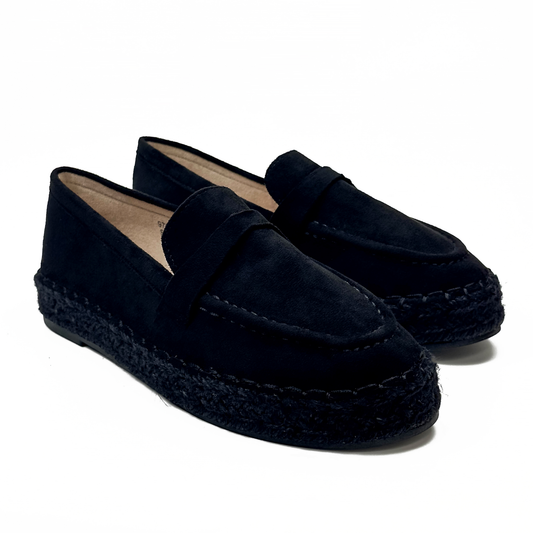 Espadrilles Mocassins en Suédine Noir
