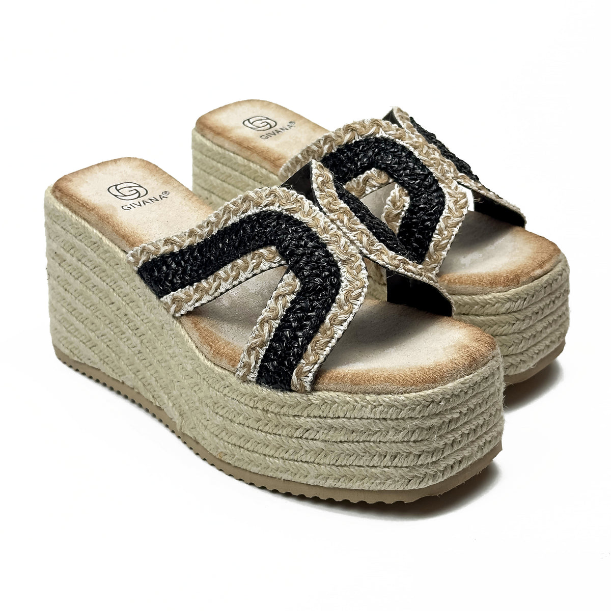 Sandales Compensées Mules Bohèmes