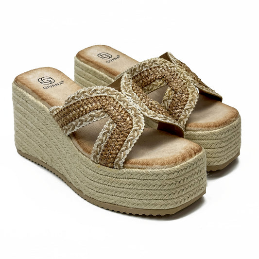 Sandales Compensées Mules Bohèmes