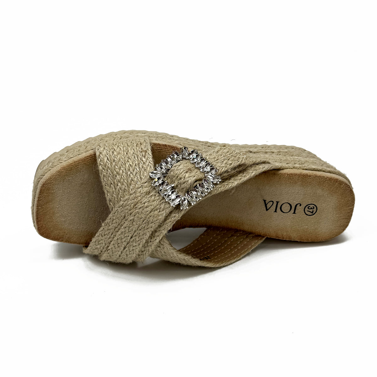 Sandales Compensées Mules Bohème & Strass