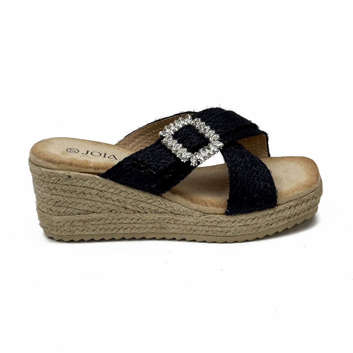 Sandales Compensées Mules Bohème & Strass