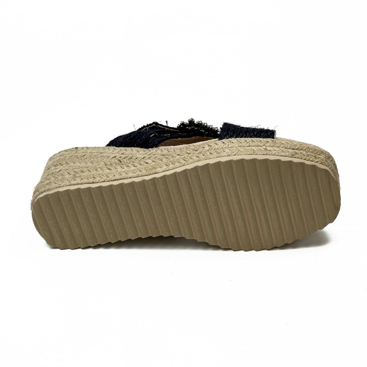 Sandales Compensées Mules Bohème & Strass