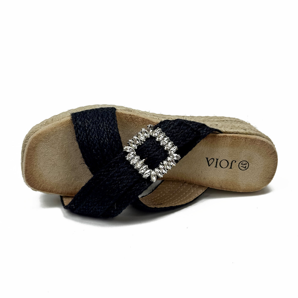 Sandales Compensées Mules Bohème & Strass