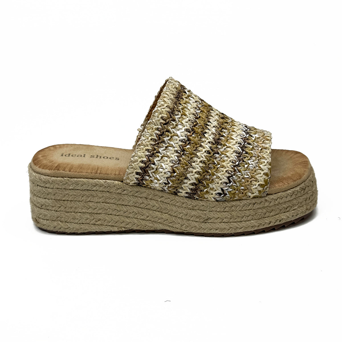Sandales Compensées Style Espadrille