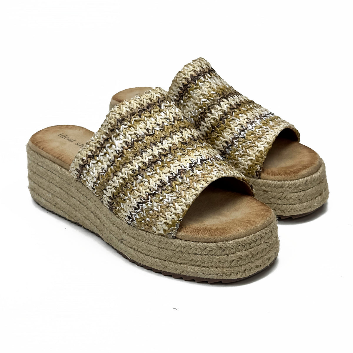 Sandales Compensées Style Espadrille